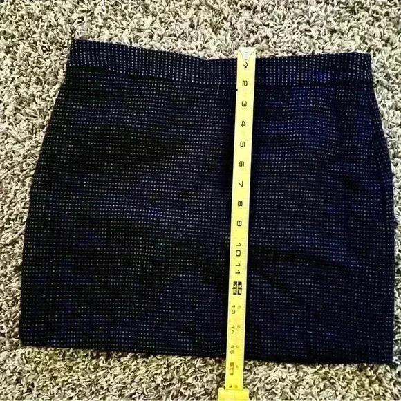 “Midnight Plaid Wool Miniskirt” - Picture 2 of 4